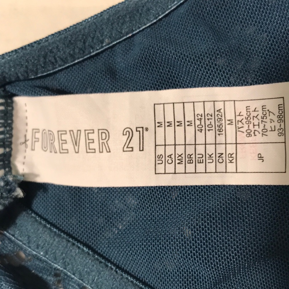 Blue Forever 21 lace Y back bralette - Picture 4 of 4